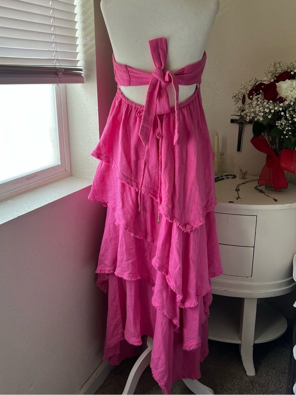 free people flowy pink maxi dress - Picture 4 of 6